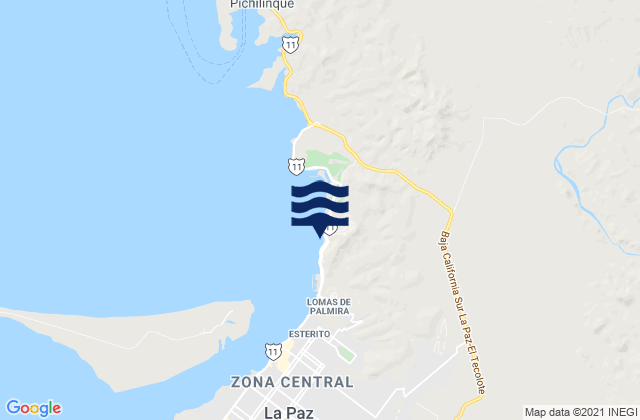 Karte der Gezeiten Playa Coromuel, Mexico