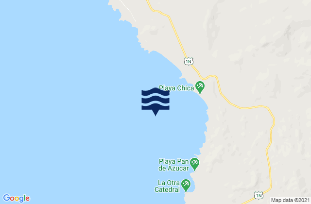 Karte der Gezeiten Playa Grande, Peru