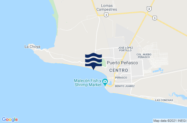 Karte der Gezeiten Playa Hermosa, Mexico