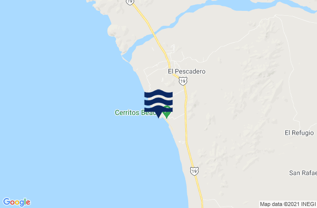 Karte der Gezeiten Playa Los Cerritos, Mexico