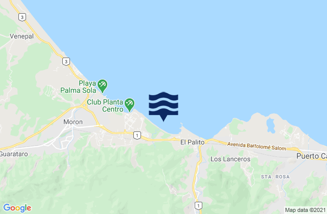 Karte der Gezeiten Playa Los Cuatro, Venezuela