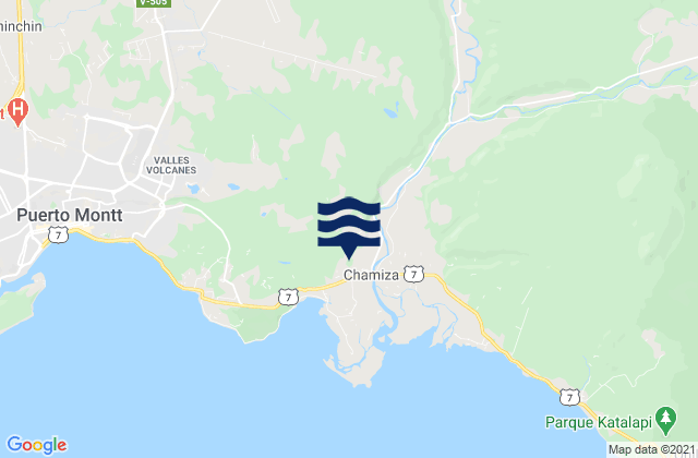 Karte der Gezeiten Playa Maitén, Chile