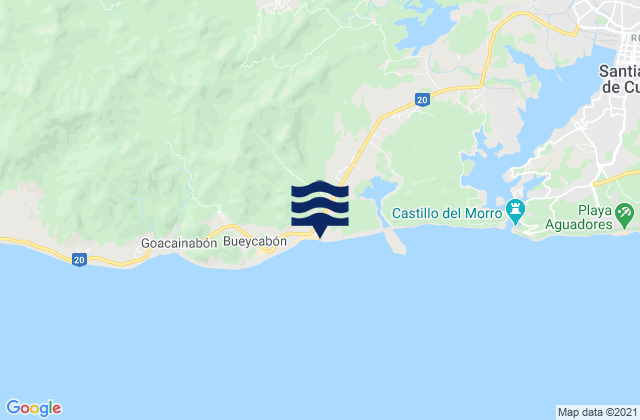 Karte der Gezeiten Playa Mar Verde, Cuba