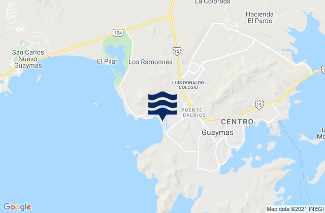 Karte der Gezeiten Playa Miramar, Mexico