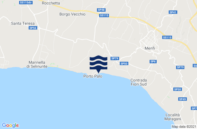 Karte der Gezeiten Playa Porto Palo, Italy