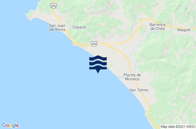 Karte der Gezeiten Playa Salinas del Padre, Mexico