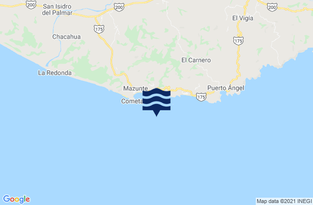 Karte der Gezeiten Playa San Agustinillo, Mexico
