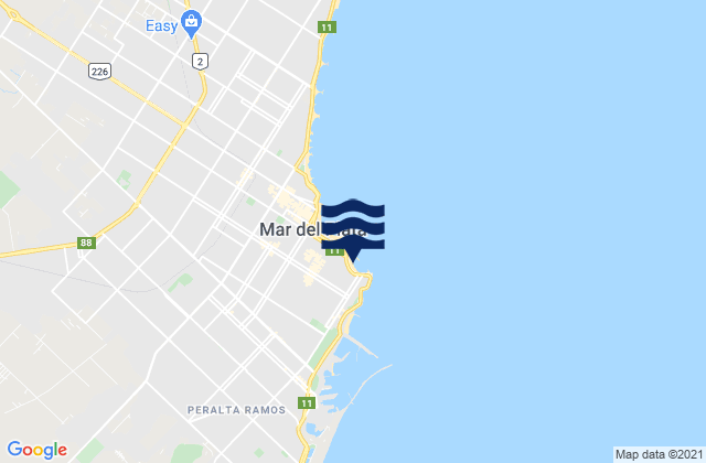 Karte der Gezeiten Playa Varesse, Argentina