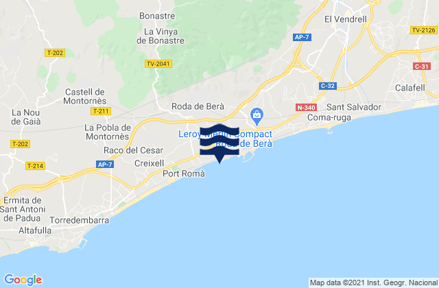 Karte der Gezeiten Playa de Barra, Spain