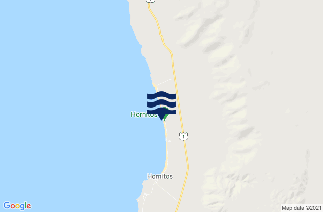 Karte der Gezeiten Playa de los Hornos, Chile