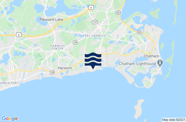 Karte der Gezeiten Pleasant Street Beach, United States