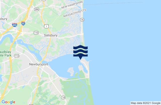 Karte der Gezeiten Plum Island (Merrimack River Entrance), United States