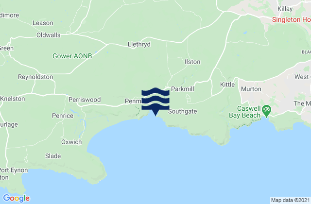 Karte der Gezeiten Pobbles Beach, United Kingdom