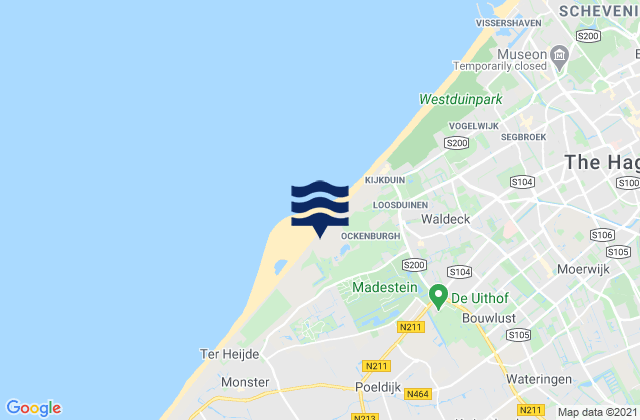 Karte der Gezeiten Poeldijk, Netherlands
