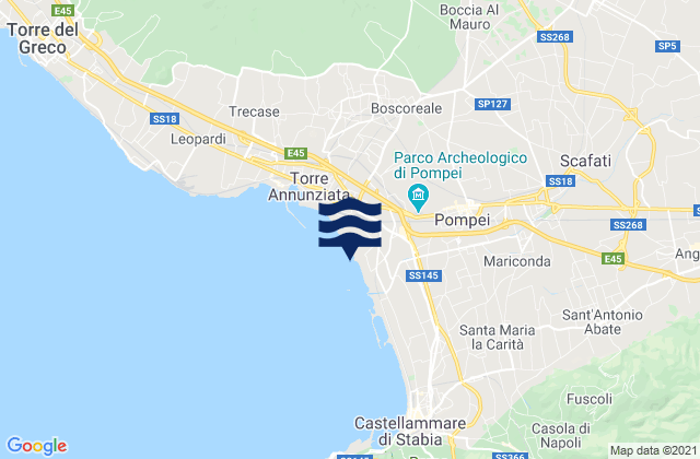 Karte der Gezeiten Poggiomarino, Italy