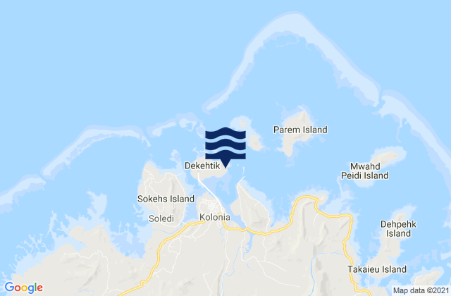 Karte der Gezeiten Pohnpei Harbor Pohnpei Island, Micronesia