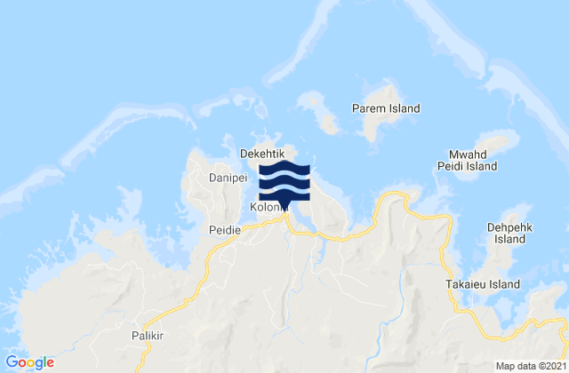 Karte der Gezeiten Pohnpei, Micronesia