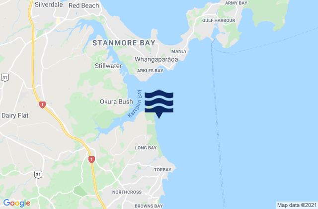 Karte der Gezeiten Pohutukawa Bay, New Zealand