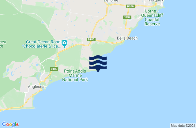 Karte der Gezeiten Point Addis, Australia