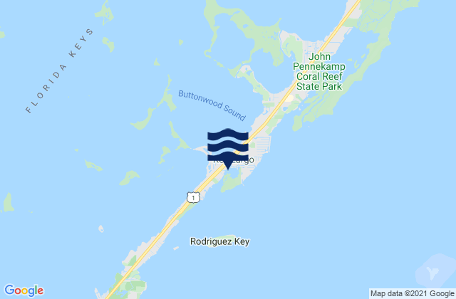 Karte der Gezeiten Point Charles (Key Largo), United States