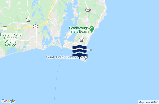 Karte der Gezeiten Point Judith Harbor Of Refuge, United States