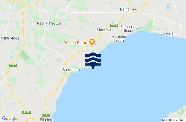 Karte der Gezeiten Point Leo, Australia