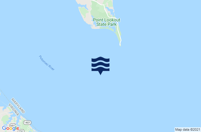 Karte der Gezeiten Point Lookout 1.8 n.mi. SW of, United States