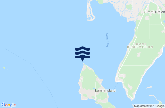 Karte der Gezeiten Point Migley (Lummi Island), United States