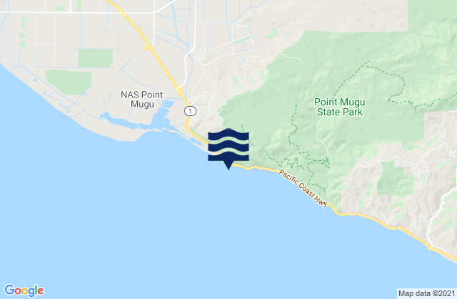 Karte der Gezeiten Point Mugu, United States