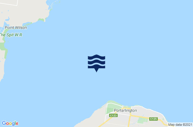 Karte der Gezeiten Point Richards Channel, Australia