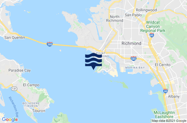 Karte der Gezeiten Point Richmond, United States