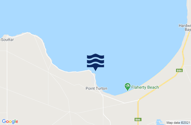 Karte der Gezeiten Point Turton, Australia