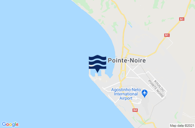 Karte der Gezeiten Pointe Noire, Republic of the Congo