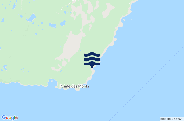 Karte der Gezeiten Pointe des Monts, Canada
