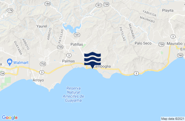 Karte der Gezeiten Pollos Barrio, Puerto Rico