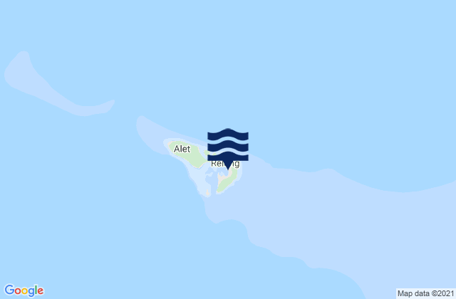 Karte der Gezeiten Polowat, Micronesia