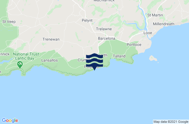 Karte der Gezeiten Polperro Beach, United Kingdom