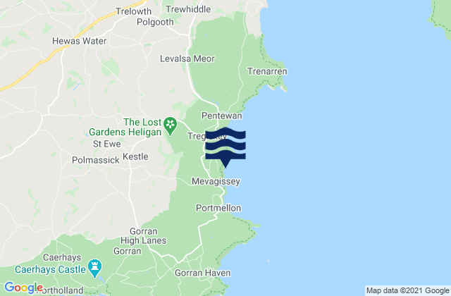 Karte der Gezeiten Polstreath Beach, United Kingdom