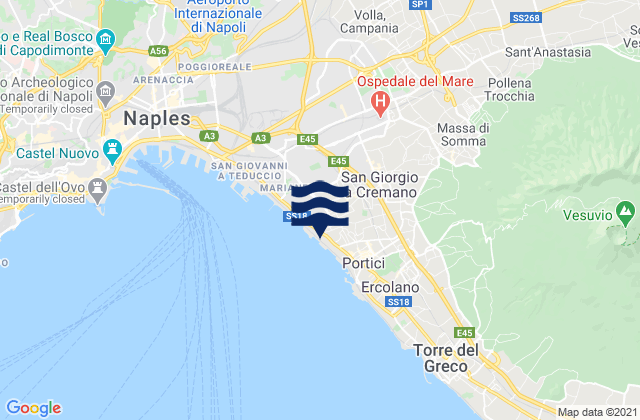 Karte der Gezeiten Pomigliano d'Arco, Italy
