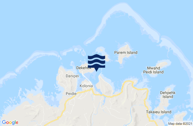 Karte der Gezeiten Ponape Harbor, Micronesia