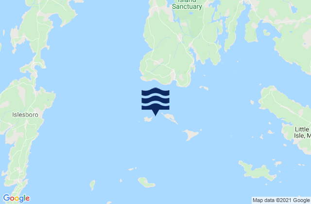 Karte der Gezeiten Pond Island-Western Island, United States