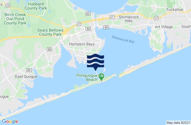 Karte der Gezeiten Ponquogue bridge Shinnecock Bay, United States