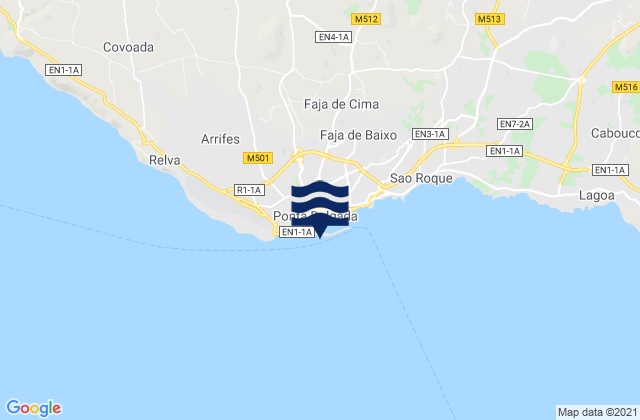 Karte der Gezeiten Ponta Delgada Sao Miguel Island, Portugal