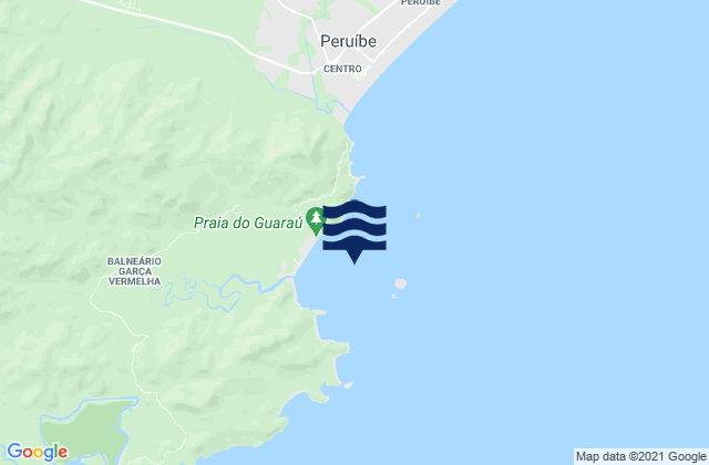 Karte der Gezeiten Ponta Paranapua, Brazil