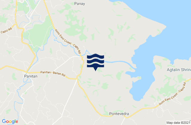 Karte der Gezeiten Pontevedra, Philippines