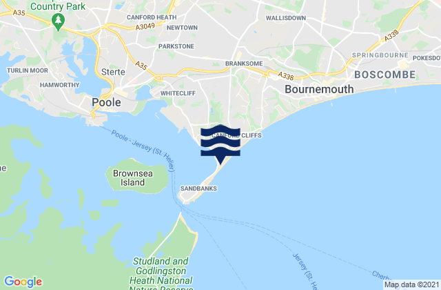 Karte der Gezeiten Poole Head, United Kingdom