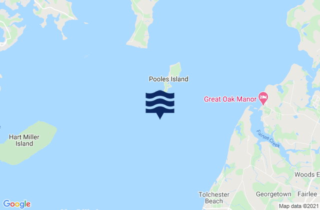 Karte der Gezeiten Pooles Island 0.8 mile south of, United States