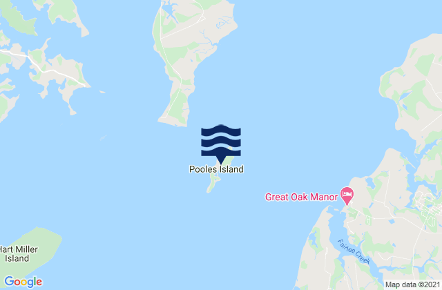 Karte der Gezeiten Pooles Island, United States