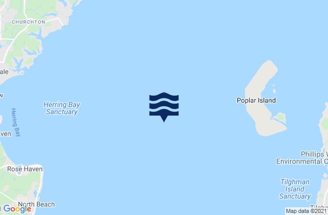 Karte der Gezeiten Poplar Island 3.0 n.mi. WSW of, United States