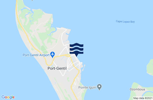 Karte der Gezeiten Port-Gentil, Gabon